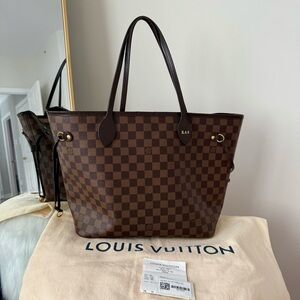 Louis Vuitton Neverfull MM damier bag purse tote